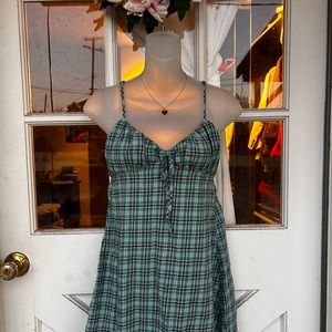 Green Plaid Mini Dress - Target Brand